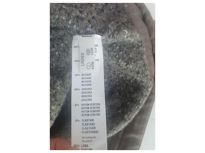 Fabiana Filippi Strickjacke Grau Wolle Mohair Angora - Ansicht 4