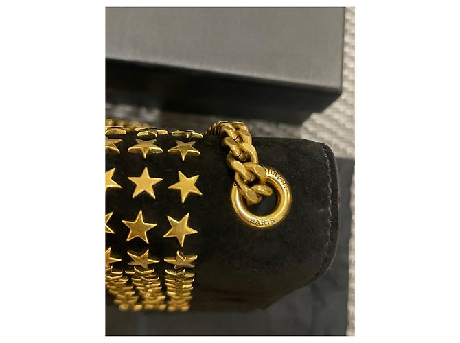 Downtown Yves Saint Laurent Black Suede Star Studded Kate Nero - vista 4