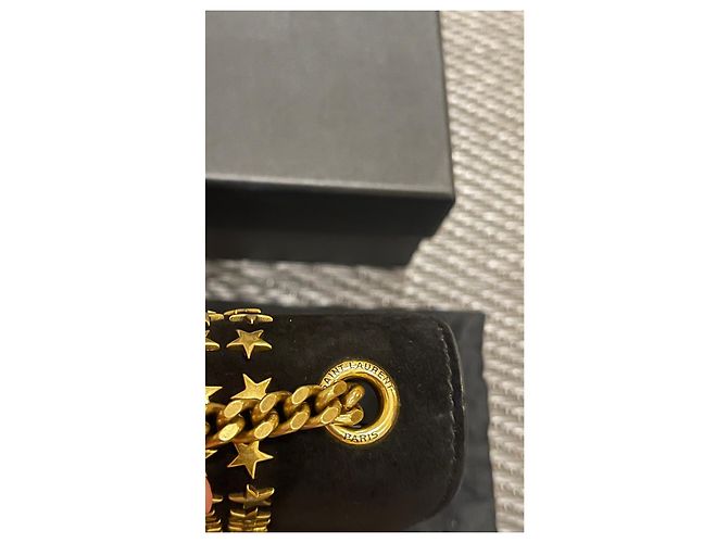 Downtown Yves Saint Laurent Black Suede Star Studded Kate Nero - vista 5