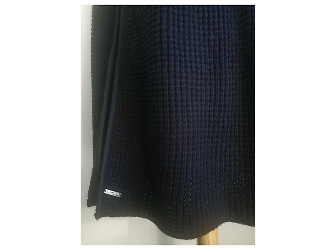 Ralph Lauren Poncho Schwarz Wolle - Ansicht 3