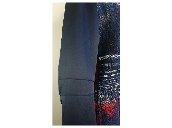 Cappotto Blazer Lungo Riani Blu e Multicolore in Lana - vista 4
