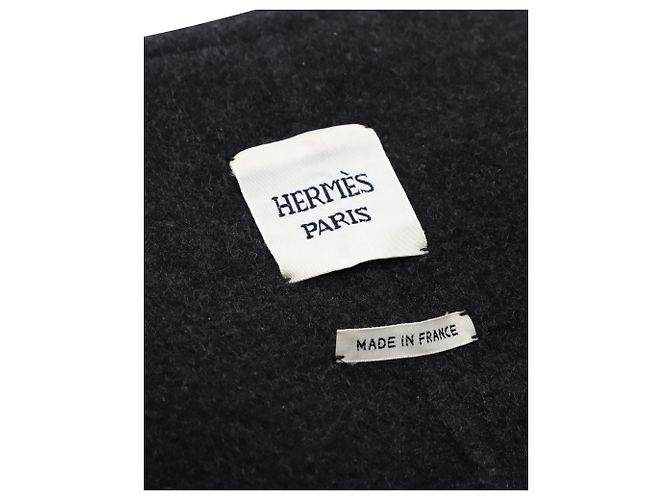 Hermès Trenca Hermes en cachemir gris oscuro - vista 5
