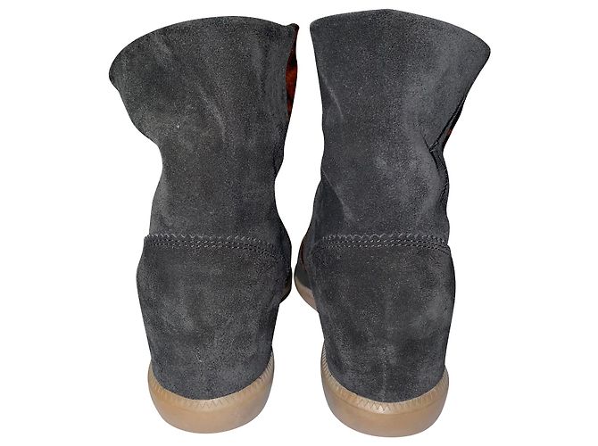 Botines con estampado Upperr de Isabel Marant en ante marrón Impresión de pitón - vista 4