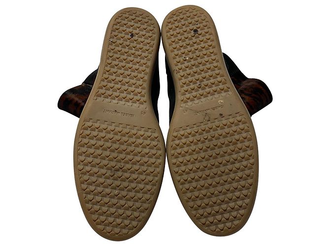 Botines con estampado Upperr de Isabel Marant en ante marrón Impresión de pitón - vista 5