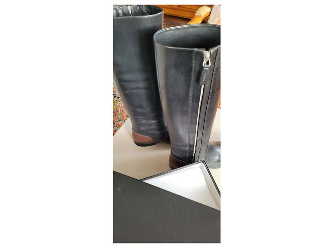 Botas de montar Chanel de piel negro y marrón talla 38 Multicolor - vista 3