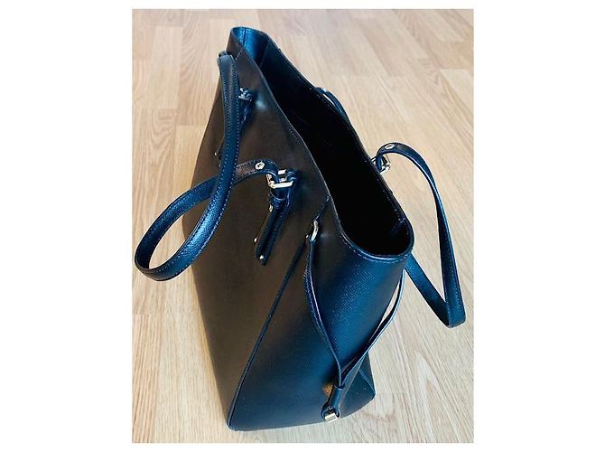Michael Kors Borsa a mano grande nera Jet Set Nero - vista 4