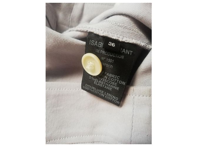 Autre Marque Pantalones Isabel Marant de algodón gris - vista 5