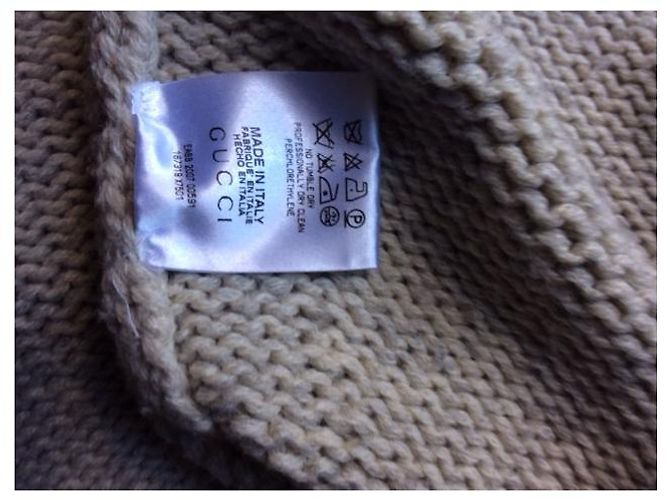 Gucci Beigefarbener Poncho aus Kamelwolle - Ansicht 5