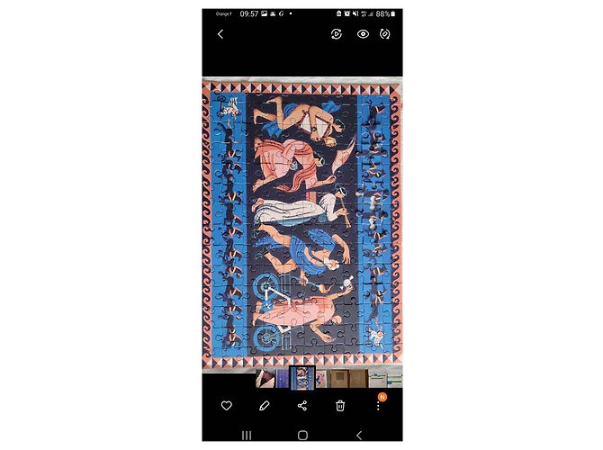 Puzzle Hermès Robert Rurans Bleu - vue 2