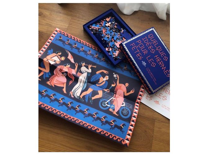 Puzzle Hermès Robert Rurans Bleu - vue 3