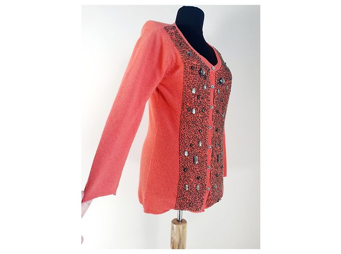Day Birger & Mikkelsen Cardigan Orange Koralle Wolle Angora - Ansicht 4
