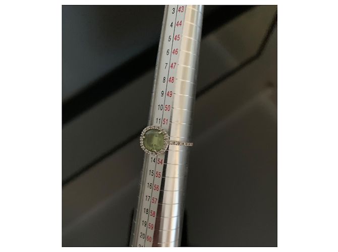 Anelli Pomellato Colpo Di Fulmine Peridoto e Granato Oro Bianco Bordò Verde chiaro - vista 6