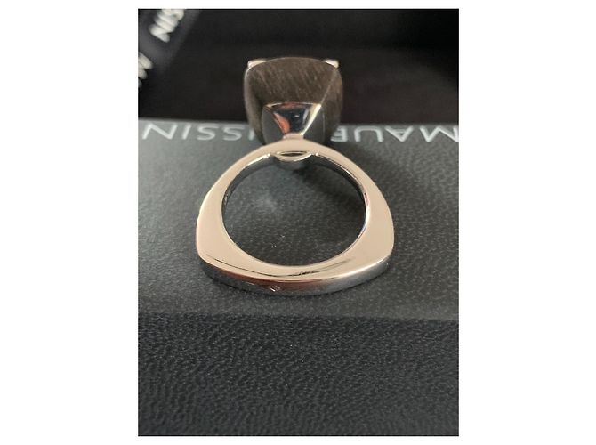Anello Mauboussin String Star Oro Bianco Ebano e Diamanti Nero - vista 4
