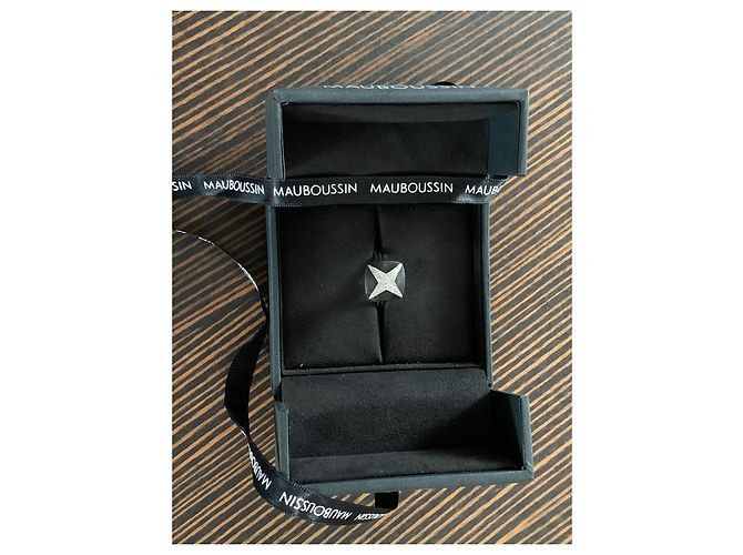 Anello Mauboussin String Star Oro Bianco Ebano e Diamanti Nero - vista 6