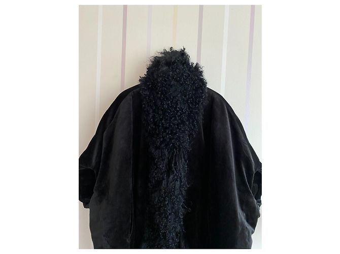 Cappotto nero Bitte Kai Rand in pelo di lama - vista 5