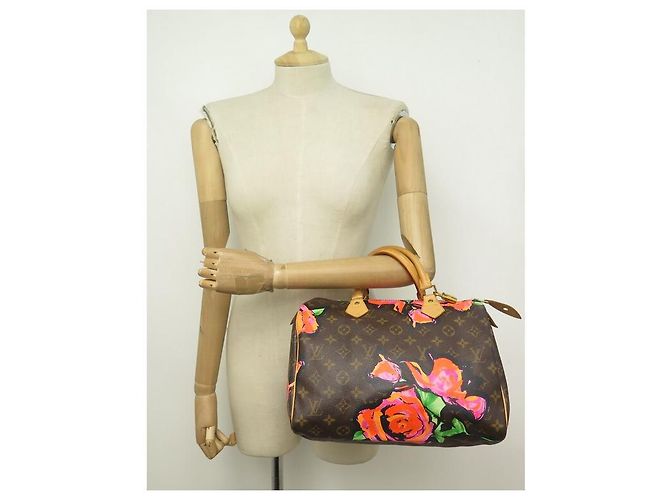 Speedy Louis Vuitton borsa veloce 30 PINK-M48610 STEPHEN SPROUSE MONOGRAM LV ROSE Marrone - vista 7