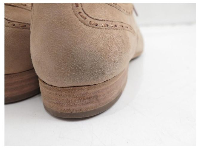 SCARPE BOTTEGA VENETA LUXE BAMBINO 39 SCARPE ANTILOPE IN CAMOSCIO BEIGE - vista 8