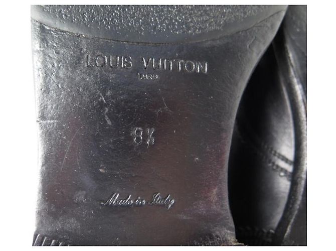 SCARPE LOUIS VUITTON OXFORD 8.5 42.5 IN PELLE BICOLORE NERO E MARRONE - vista 4