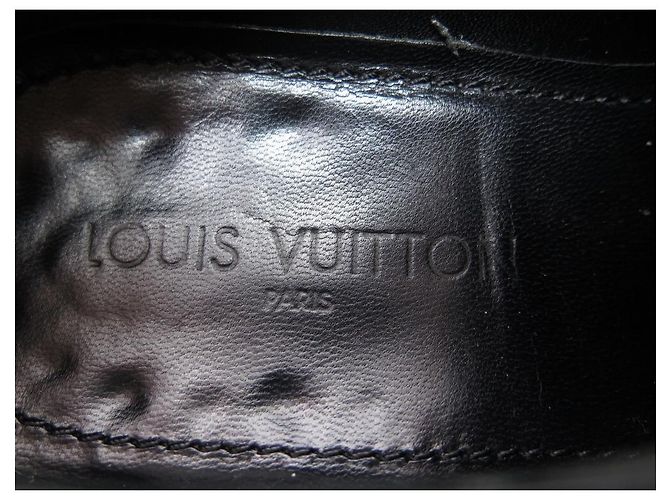 SCARPE LOUIS VUITTON OXFORD 8.5 42.5 IN PELLE BICOLORE NERO E MARRONE - vista 7