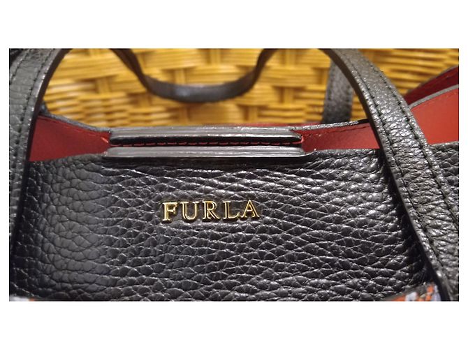 Borsa tote Furla in pelle rossa nera grigia e bianca Multicolore - vista 4