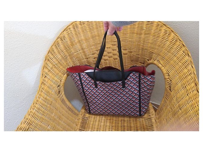 Borsa tote Furla in pelle rossa nera grigia e bianca Multicolore - vista 5