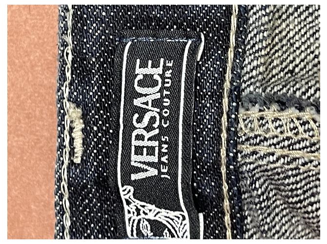 Vaqueros de denim Versace corte recto azul - vista 18