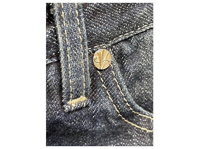 Vaqueros de denim Versace corte recto azul - vista 6