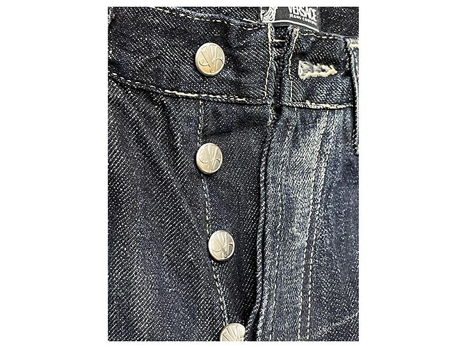 Vaqueros de denim Versace corte recto azul - vista 7