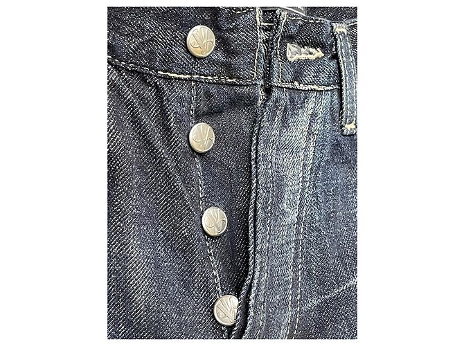 Vaqueros de denim Versace corte recto azul - vista 8