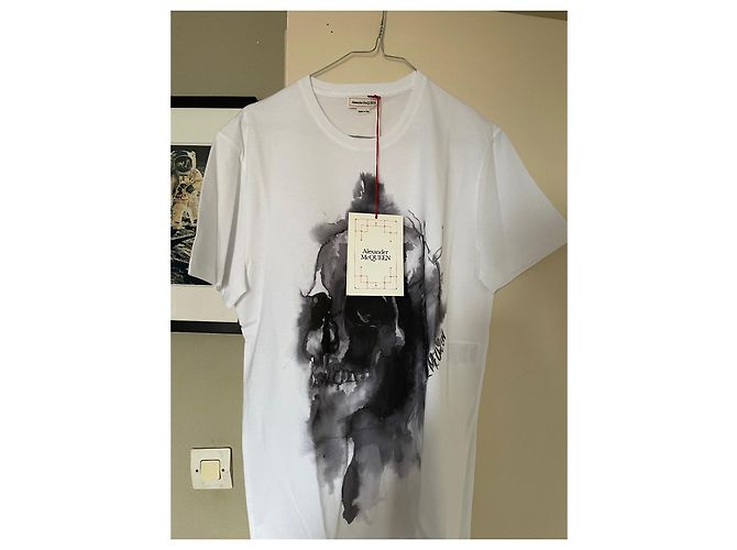 Alexander Mcqueen T Shirt Skull Alexander Mc regina Bianco - vista 3