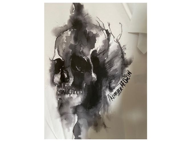Alexander Mcqueen T Shirt Skull Alexander Mc regina Bianco - vista 3