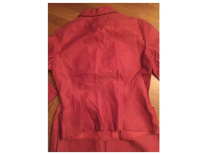 Completo Gonna Thierry Mugler Rosso Corallo Cotone - vista 2