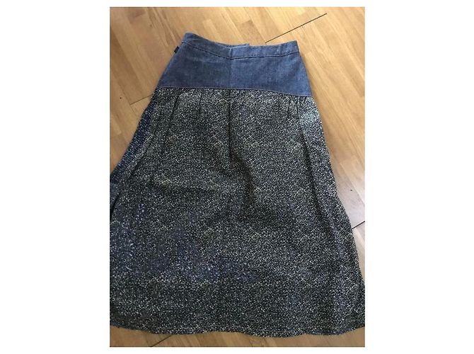 Falda acampanada Christian Lacroix Patchwork Denim Multicolor - vista 2