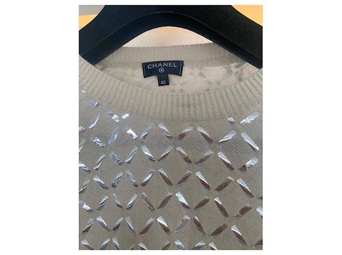 Pull Chanel Beige - vue 2