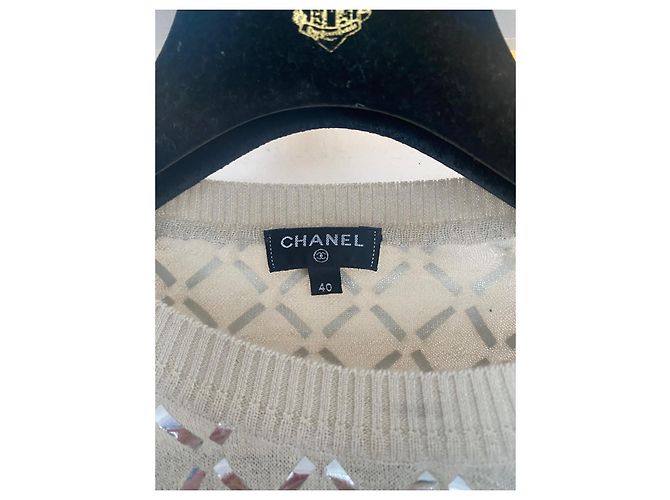 Pull Chanel Beige - vue 4
