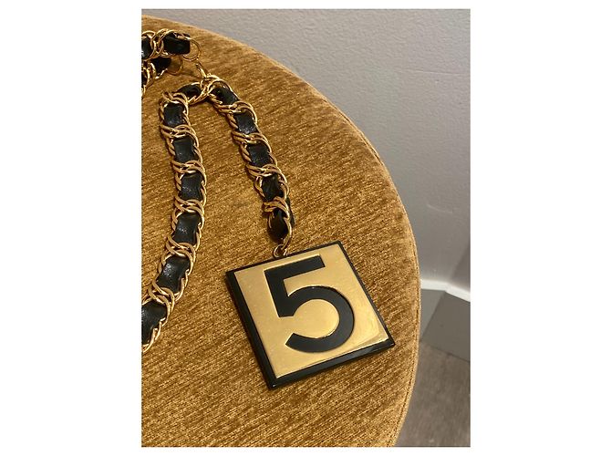 Chanel Coleccionista 1987 Negro Dorado - vista 5