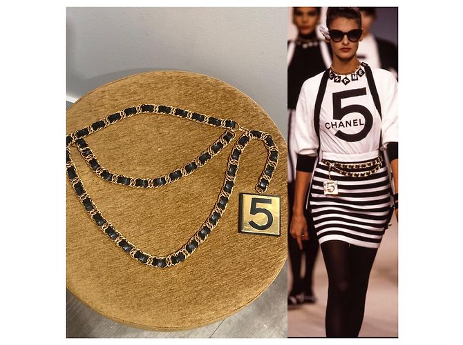 Chanel Coleccionista 1987 Negro Dorado - vista 8