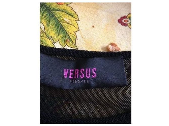 Abito Versus Versace in Viscosa Nero e Viola Multicolore - vista 2