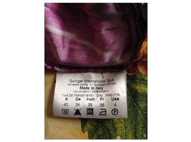 Abito Versus Versace in Viscosa Nero e Viola Multicolore - vista 3