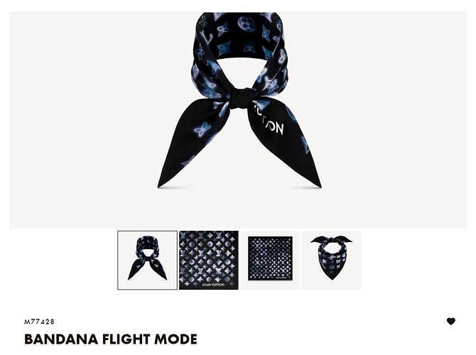Louis Vuitton Flight Mode Bandana - CAPSULE-Kollektion Blau - Ansicht 7