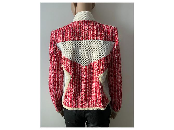 Giacca in tweed Iro rossa e beige Rosso - vista 2
