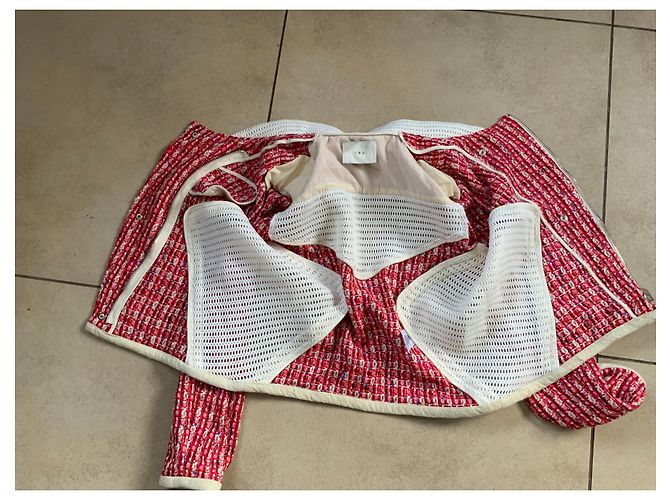 Giacca in tweed Iro rossa e beige Rosso - vista 3