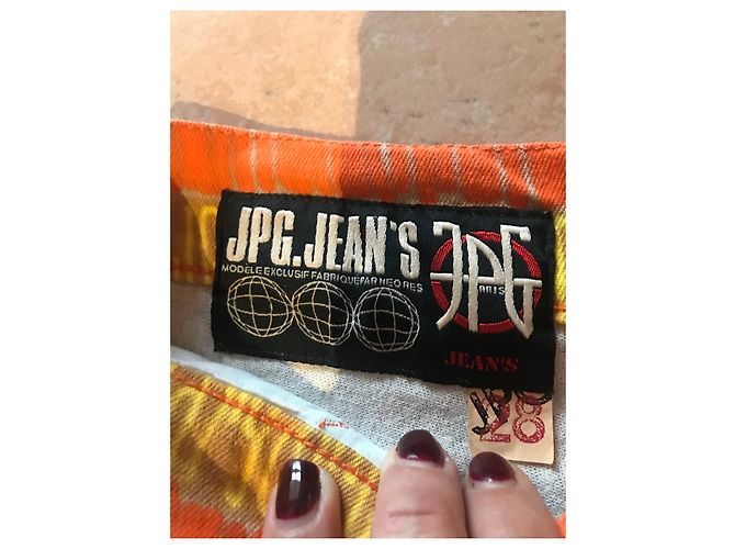Jean Paul Gaultier Jeans Multicolore con Motivo Monogramma - vista 3