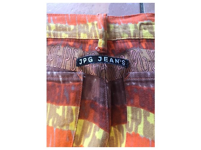 Jean Paul Gaultier Jeans Multicolore con Motivo Monogramma - vista 8