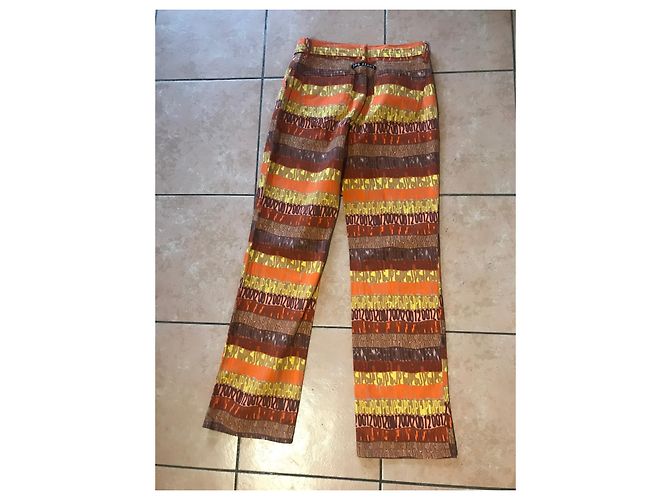 Jean Paul Gaultier Jeans Multicolore con Motivo Monogramma - vista 9