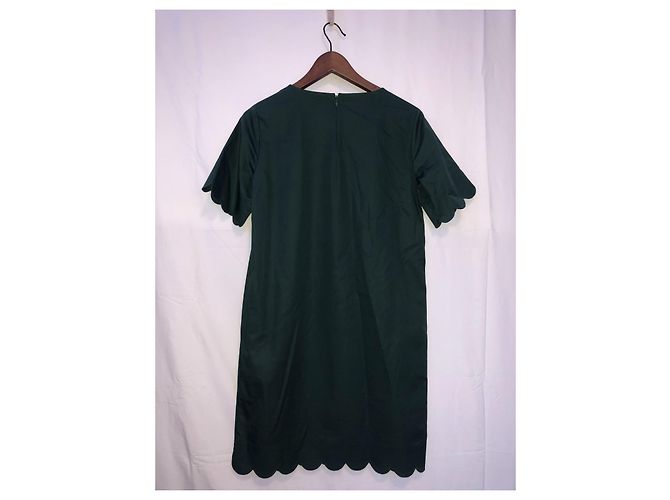 Vestido Cos Verde Oscuro de Algodón con Bolsillos - vista 4