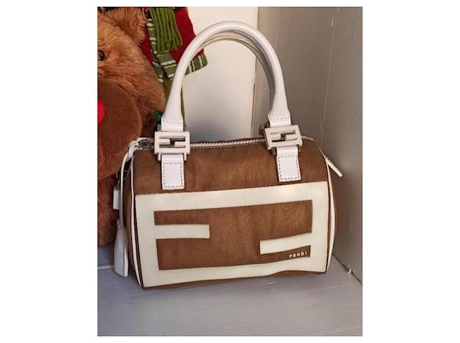 Fendi mini bag borsa a mano Bianco Beige - vista 4