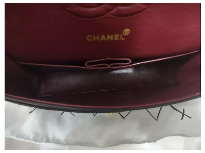 Boy Chanel Vintage Classic gefütterte Klappentasche Gestepptes Lammleder Medium W / Staubbeutel Schwarz - Ansicht 4