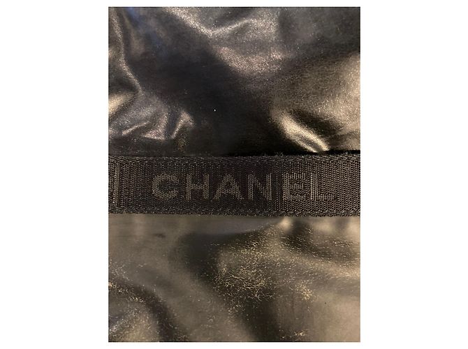 Borsa a tracolla Chanel nera in poliuretano Nero - vista 5