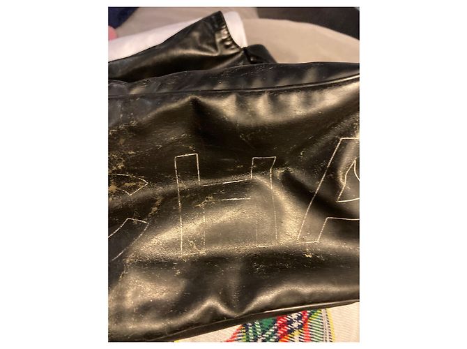 Borsa a tracolla Chanel nera in poliuretano Nero - vista 6